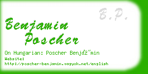 benjamin poscher business card